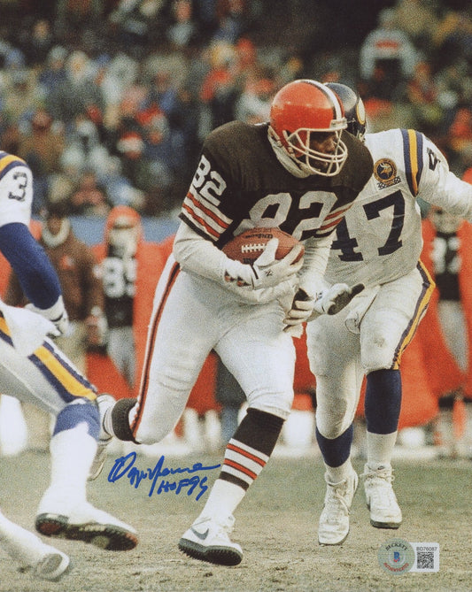 Ozzie Newsome Signed (Beckett) Browns 8x10 Photo Inscribed "HOF 99"