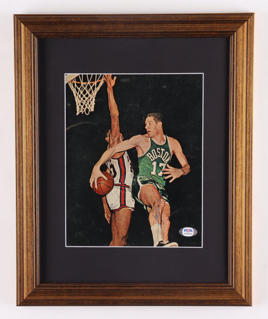 John Havlicek Signed (PSA) Celtics 13x16 Custom Framed Photo