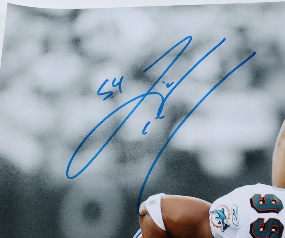 Jason Taylor & Zach Thomas Signed Dolphins 16x20 Photo (JSA)