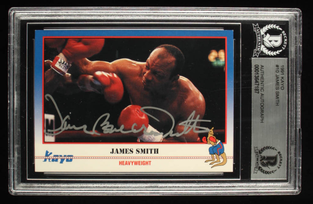 James "Bonecrusher" Smith Signed 1991 Kayo #10 (BGS)