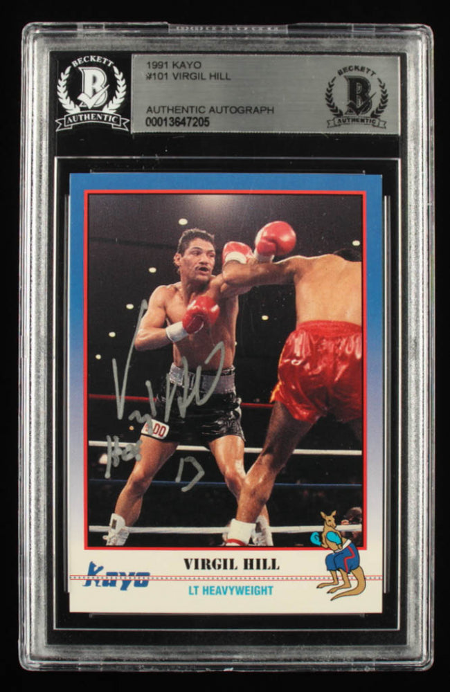 Virgil Hill Signed 1991 Kayo #101 Inscribed "HOF' 13" (BGS)