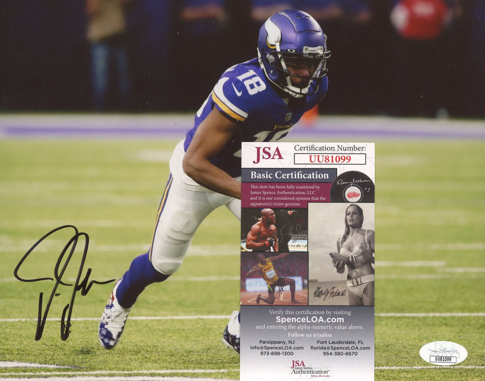 Justin Jefferson Signed Vikings 8x10 Photo (JSA)