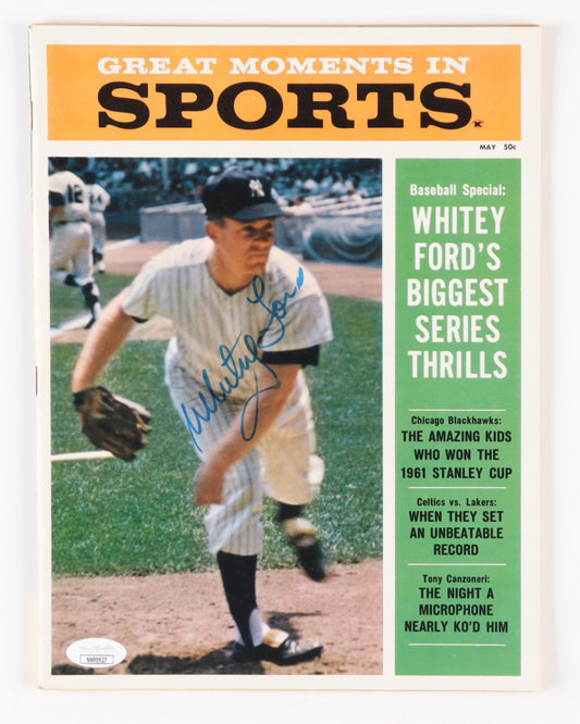 Whitey Ford Signed (JSA) 1962 "Great Moments In Sports" Magazine