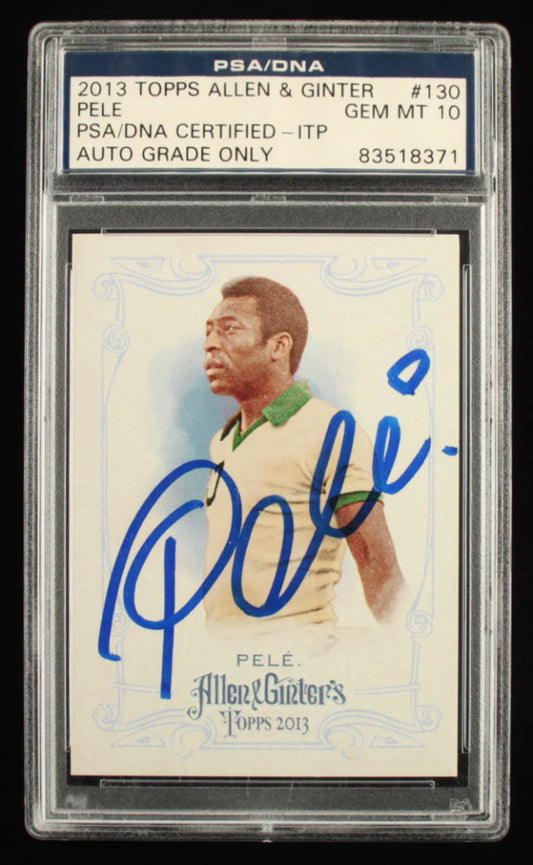 Pele Signed 2013 Topps Allen and Ginter #130A - Autograph Graded (PSA) 10