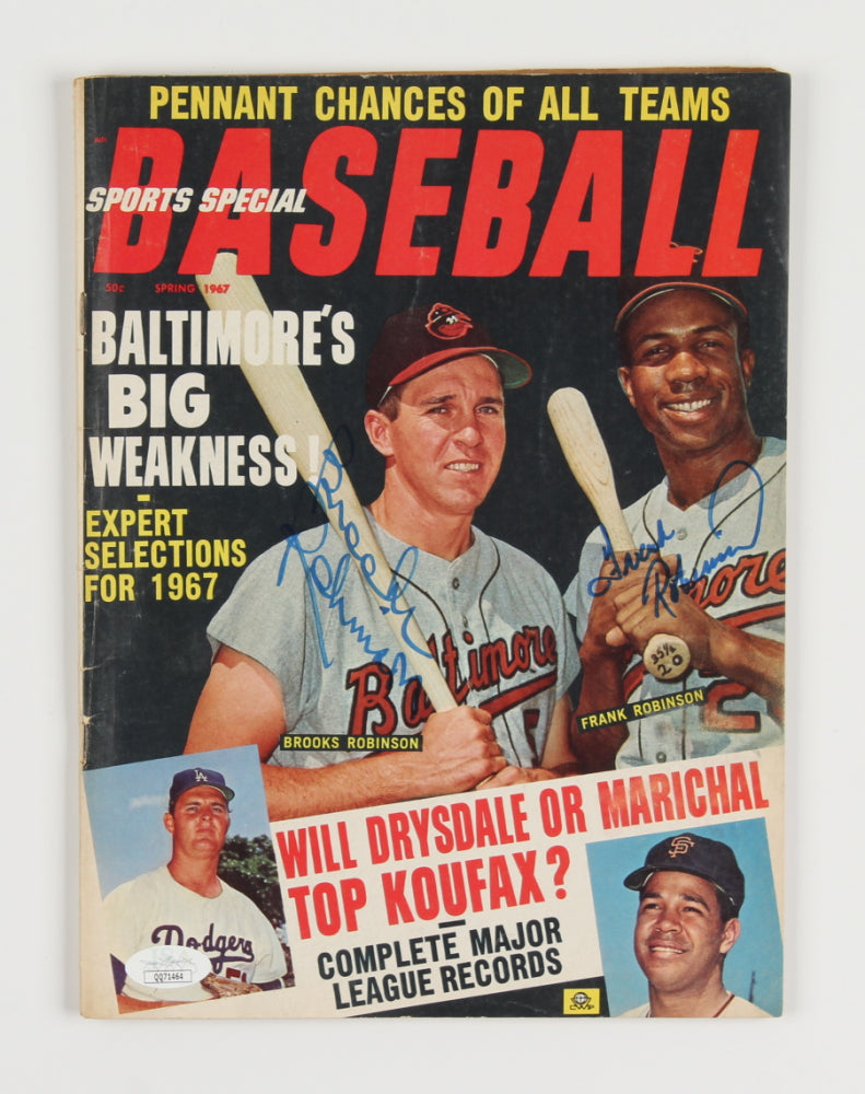 Brooks Robinson & Frank Robinson Signed  (JSA) 1967 Sports Special Baseball Magazine