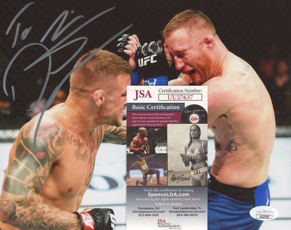 Dustin Poirier Signed UFC 8x10 Photo (JSA)