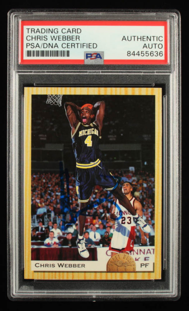 Chris Webber Signed 1993 Classic #1 (PSA) - Rookie Card