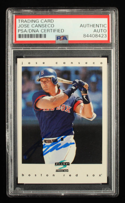 Jose Canseco Signed 1997 Score #170 (PSA)