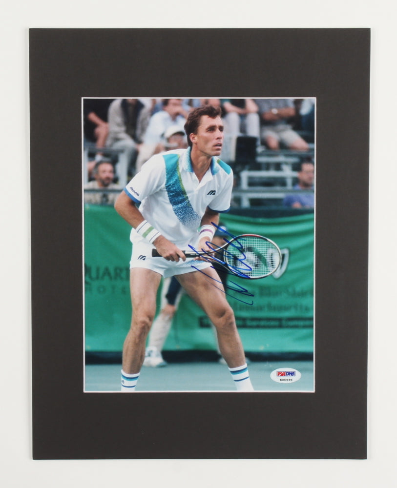 Ivan Lendl Signed 11x14 Custom Matted Photo Display (PSA)