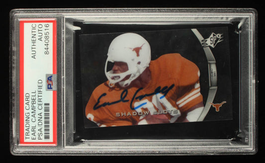 Earl Campbell Signed 2012 SPx Shadow Slots Pose 2 #EC2 (PSA)