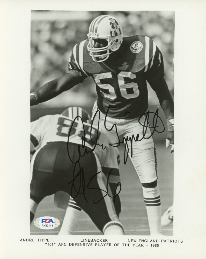 Andre Tippett Signed Patriots 8x10 Photo (PSA)