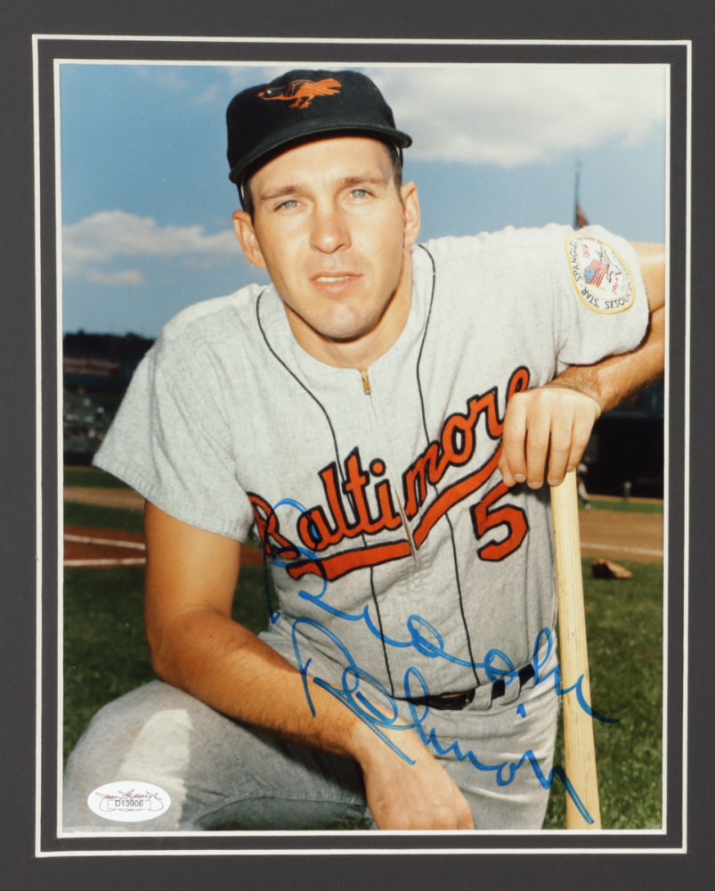 Brooks Robinson Signed (JSA) Orioles 16x20 Custom Matted Photo Display