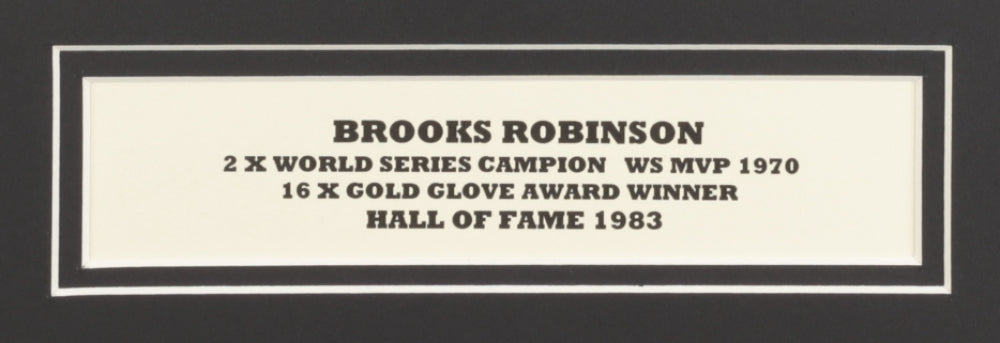 Brooks Robinson Signed (JSA) Orioles 16x20 Custom Matted Photo Display