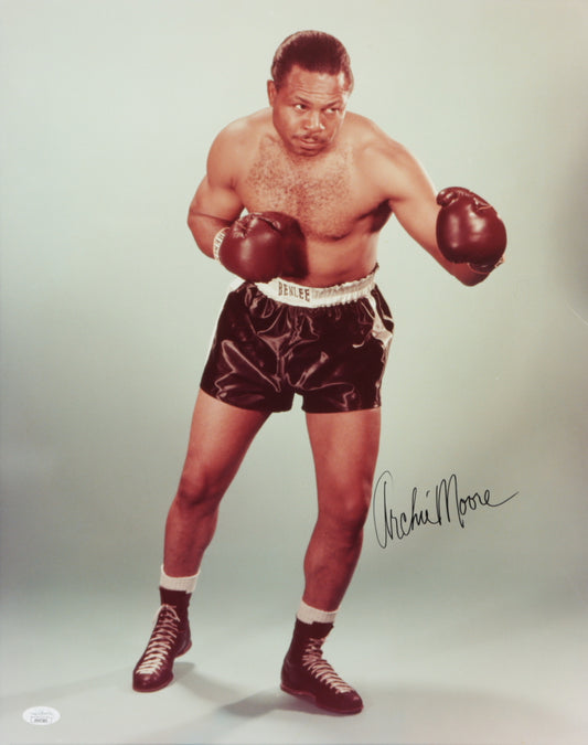 Archie Moore Signed 16x20 Photo (JSA)