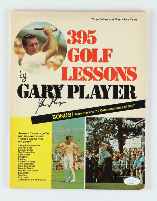 Gary Player Signed (JSA) "395 Golf Lessons by Gary Player" Oversized Paperback Book