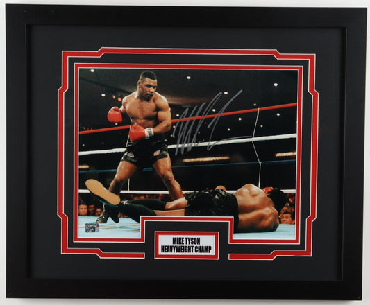 Mike Tyson Signed 18x22 Custom Framed Photo