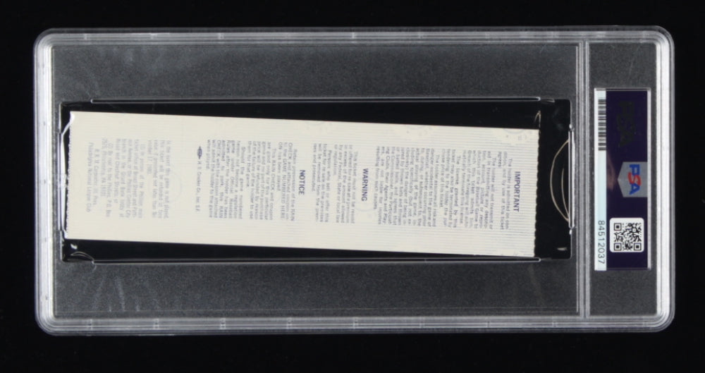 Pete Rose Signed 1980 World Series Ticket (phantom ticket) Inscribed "1980 W.S. Champs" - Autograph Graded (PSA) 10