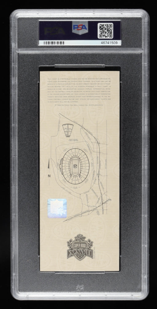 Emmitt Smith Signed 1993 NFL Super Bowl XXVII Ticket - Autograph Graded PSA 10