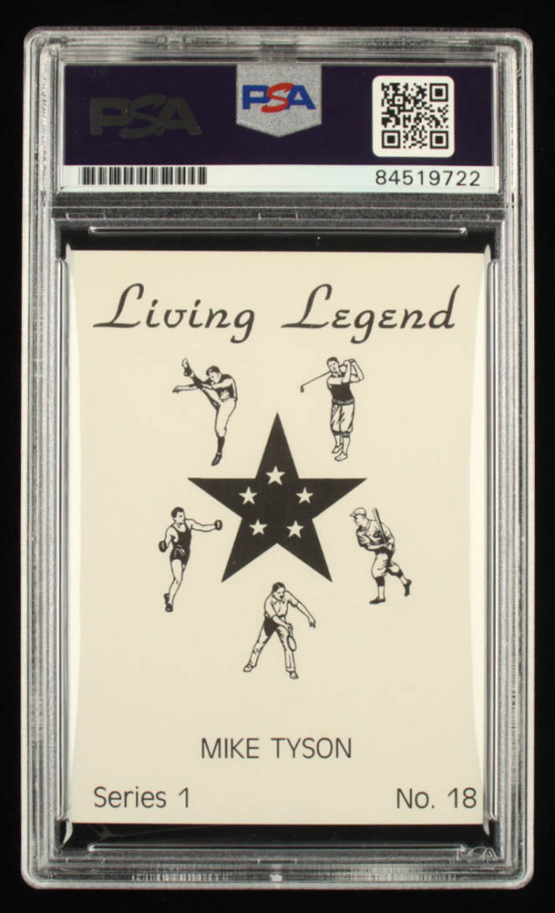 Mike Tyson Signed 1990 Living Legend #18 (PSA)