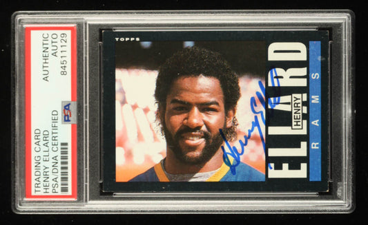 Henry Ellard Signed 1985 Topps #80 (PSA) Rookie Card