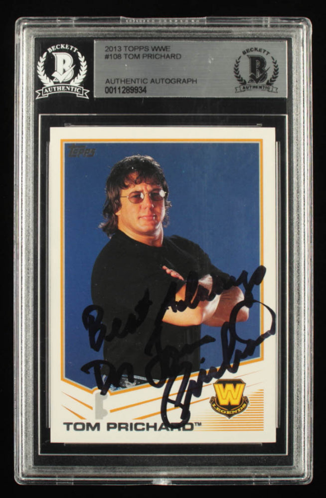 Tom “Dr” Prichard Signed 2013 Topps WWE #108 Inscribed "Best Always" (BGS)