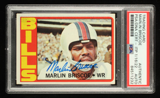 Marlin Briscoe Signed 1972 Topps #30 (PSA) Rookie Card