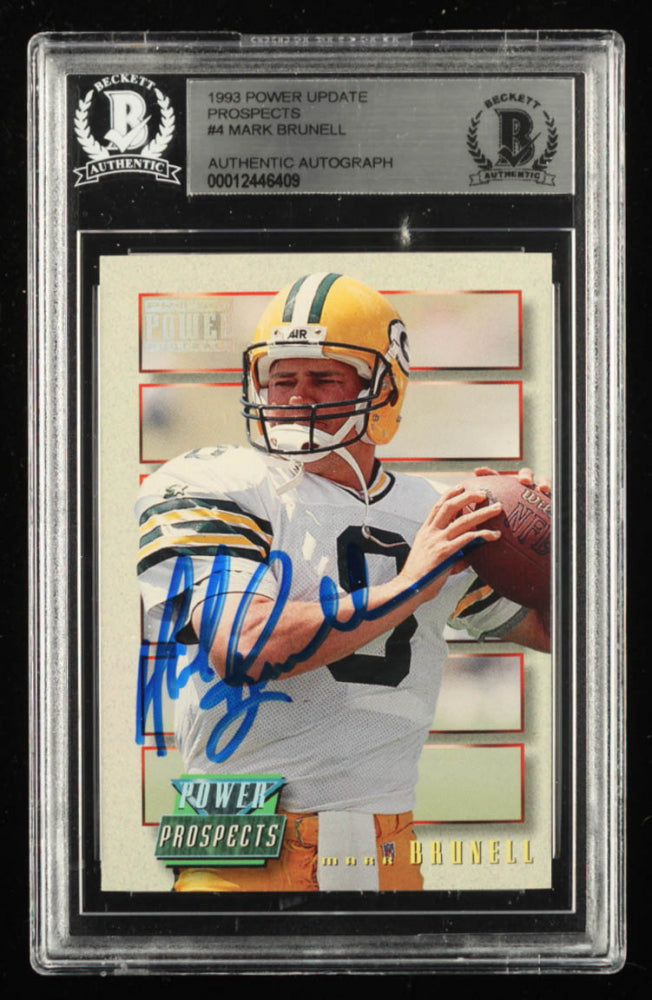 Mark Brunell Signed 1993 Power Update Prospects #4  (BGS) Rookie Card