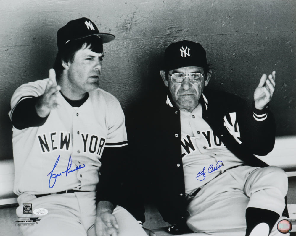 Lou Piniella & Yogi Berra Signed Yankees 16x20 Photo (JSA)