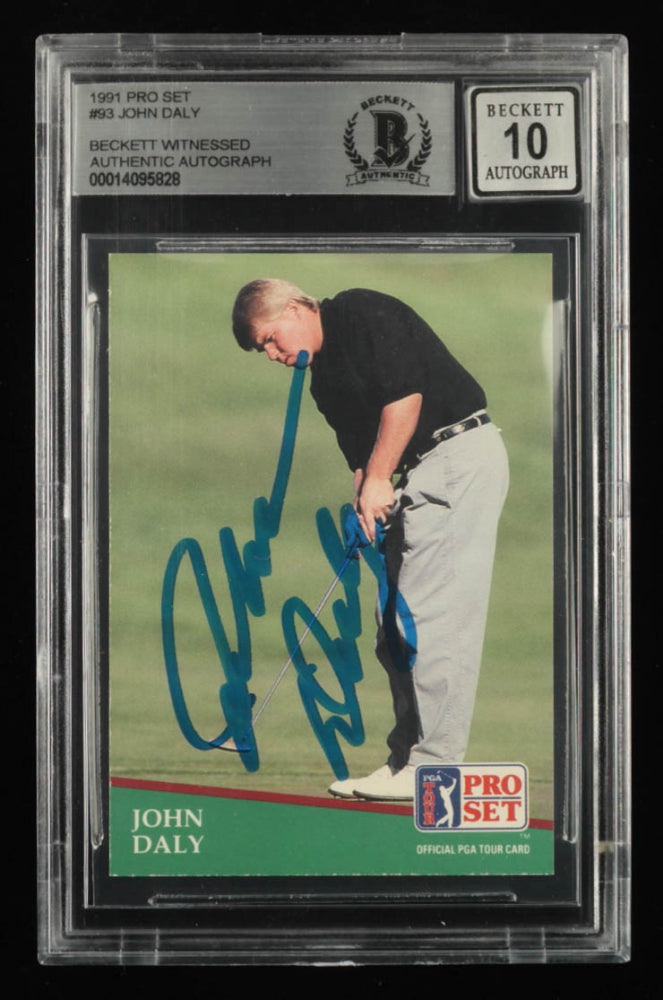 John Daly Signed 1991 Pro Set #93 - Rookie Card | Autograph Graded Beckett (BGS) 10