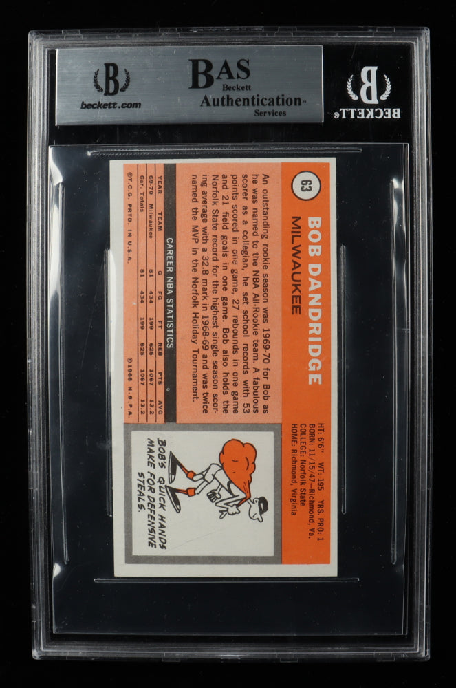 Bob Dandridge Signed 1970-71 Topps #63  (BGS) Rookie Card