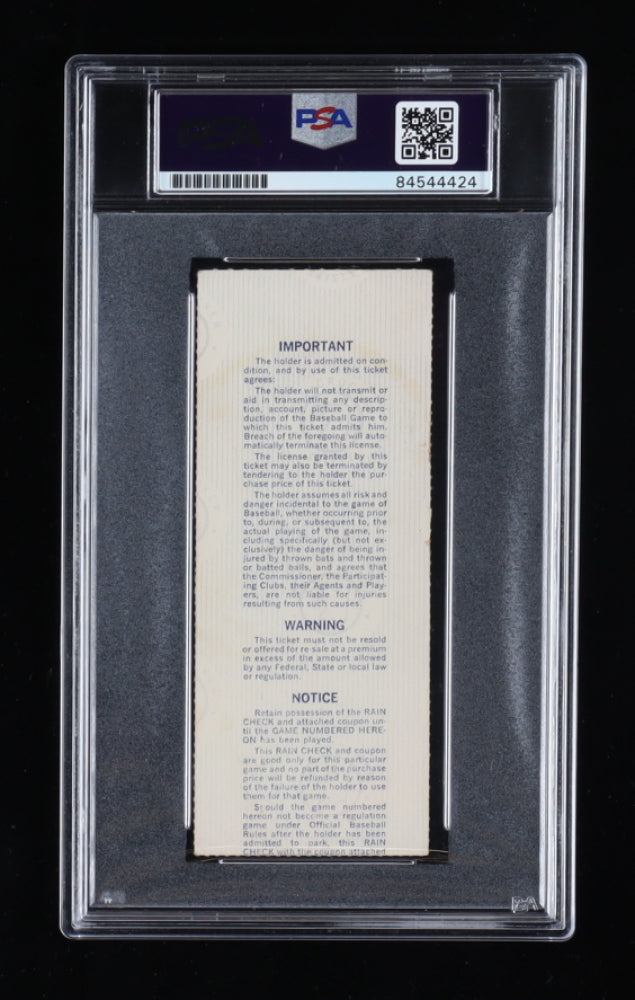 Eddie Murray Signed 1979 Orioles 76th World Series Game 1 Ticket Stub - Autograph Graded (PSA) 10