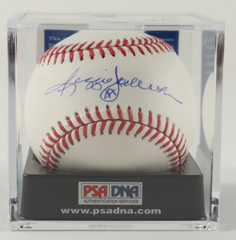 Reggie Jackson Signed (PSA) OML Baseball with Display Case - Overall Grade 10 / Autograph Grade 10 / Baseball Grade 10