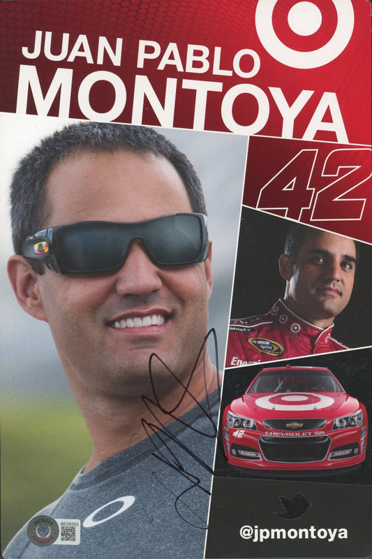 Juan Pablo Montoya Signed 7.5x11 Photo (Beckett)