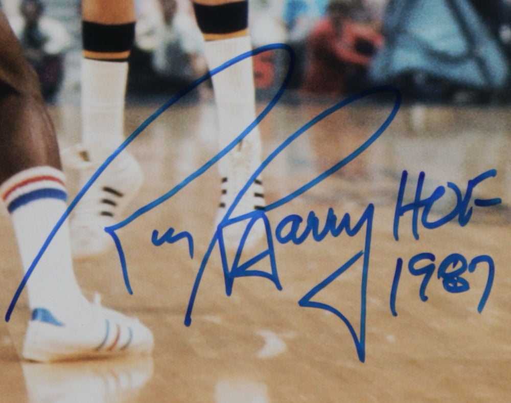 Rick Barry Signed Warriors 11x14 Photo Inscribed "HOF 1987" (Beckett)