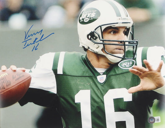 Vinny Testaverde Signed Jets 11x14 Photo (Beckett)