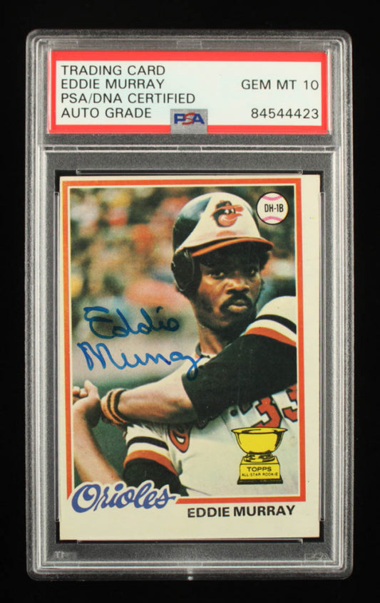 Eddie Murray Signed 1978 Topps #36  Rookie Card - Autograph Graded (PSA) 10