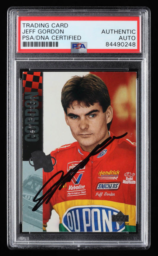 Jeff Gordon Signed 1995 Upper Deck #2 (PSA)