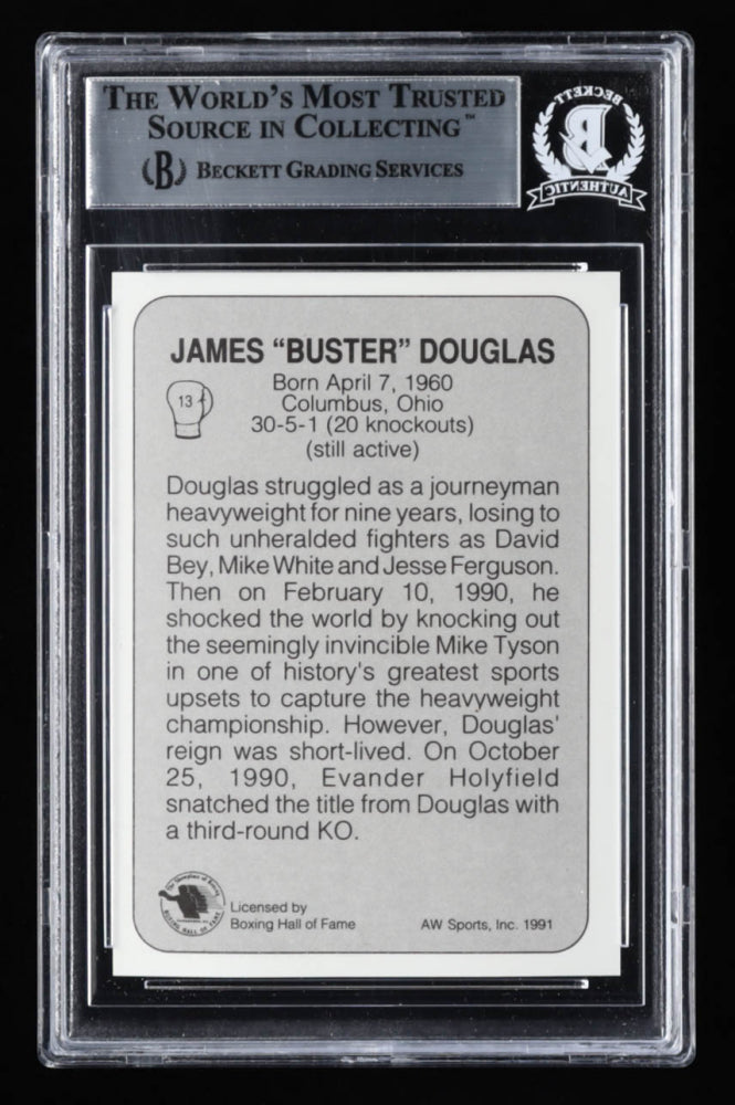 James "Buster" Douglas Signed 1991 All World #13 (BGS)