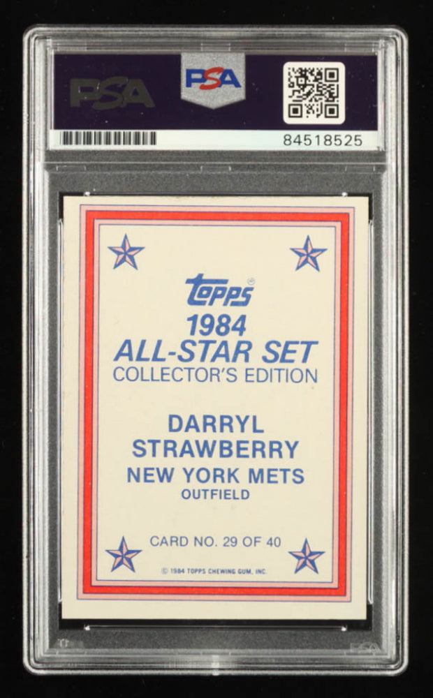 Darryl Strawberry Signed 1984 Topps Glossy Send-Ins #29 Inscribed "83 ROY" - Autograph Graded (PSA) 9 - Rookie Card