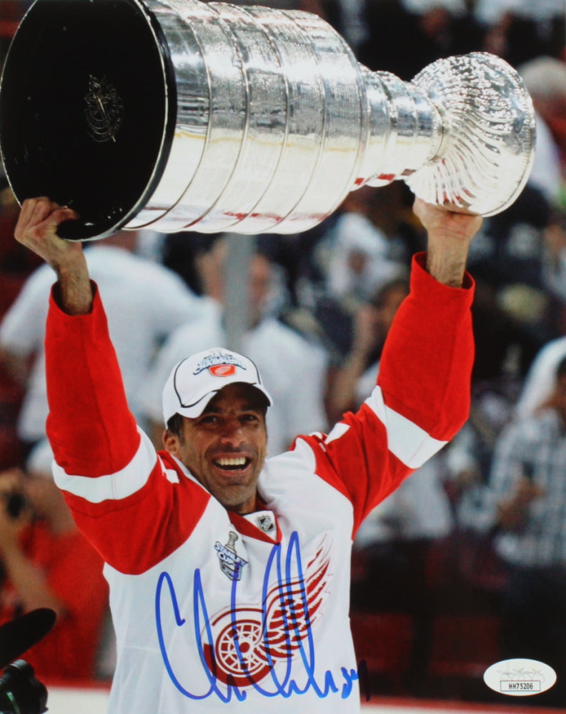 Chris Chelios Signed Red Wings 8x10 Photo (JSA)