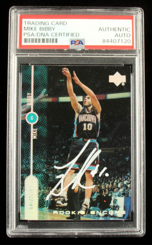 Mike Bibby Signed 1998-99 Upper Deck Encore Rookie Encore #RE6 RC (PSA) - Rookie Card