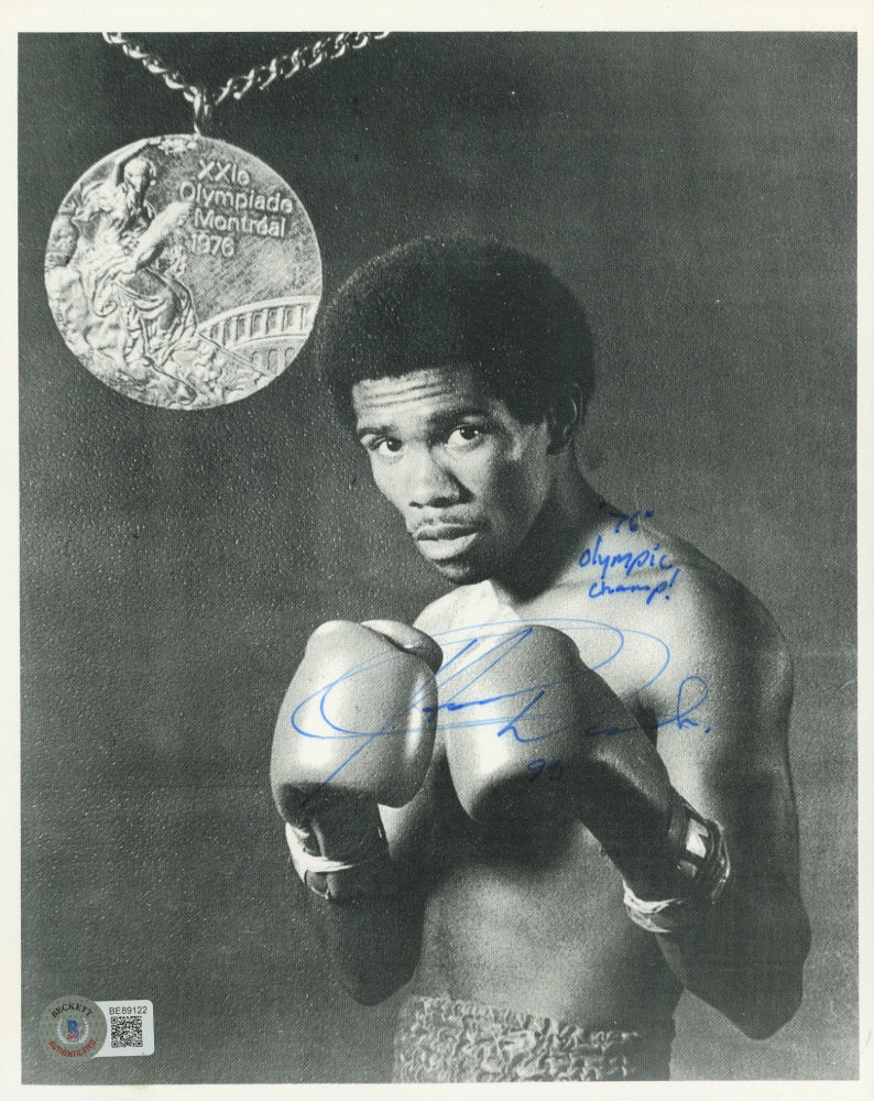 Howard Davis Jr. Signed (Beckett) 8x10 Photo Inscribed "'76 Olympic Champ!"