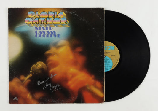 Gloria Gaynor Signed (AutographCOA) "Never Can Say Goodbye" Vinyl Record Album Inscribed "Peace and Love"