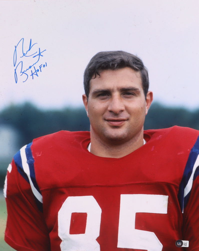 Nick Buoniconti Signed (Beckett) Patriots 16x20 Photo Inscribed "HOF 01"