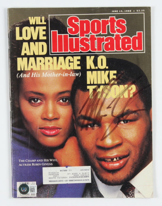 Mike Tyson Signed 1988 Sports Illustrated Magazine (Beckett)