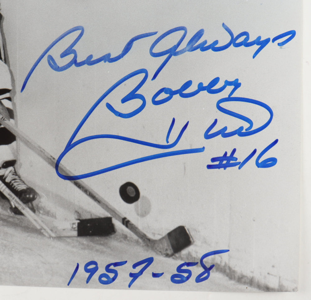 Bobby Hull Signed (Beckett) Blackhawks 11x14 Photo Inscribed "Best Always" & "1957 - 58"