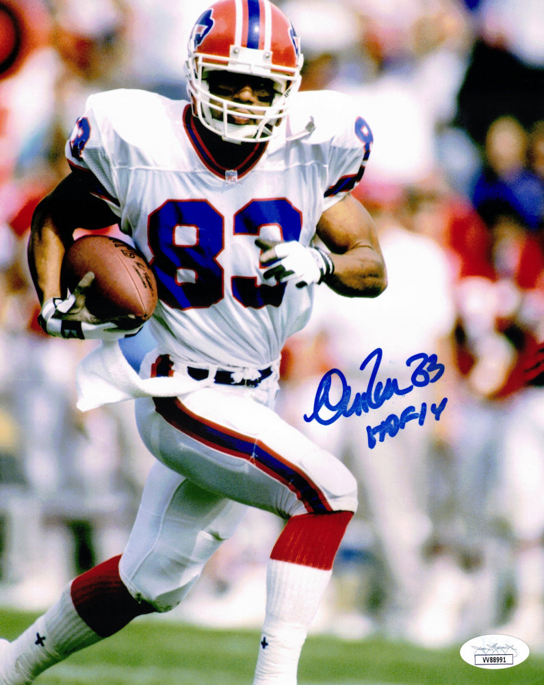 Andre Reed Signed Bills 8x10 Photo Inscribed "HOF 14" (JSA)