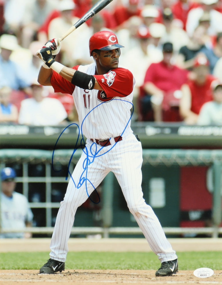 Barry Larkin Signed Reds 11x14 Photo (JSA)