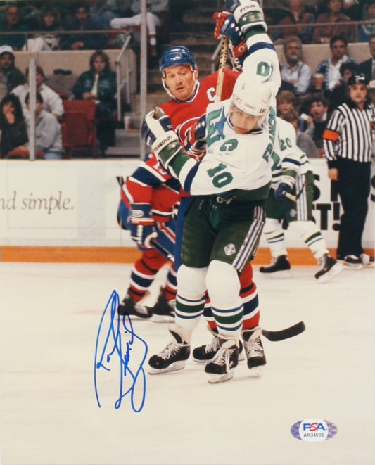 Ron Francis Signed Whalers 8x10 Photo (PSA) 2x Stanley Cup Champ