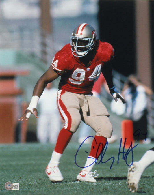 Charlers Haley Signed 49ers 11x14 Photo (Beckett)